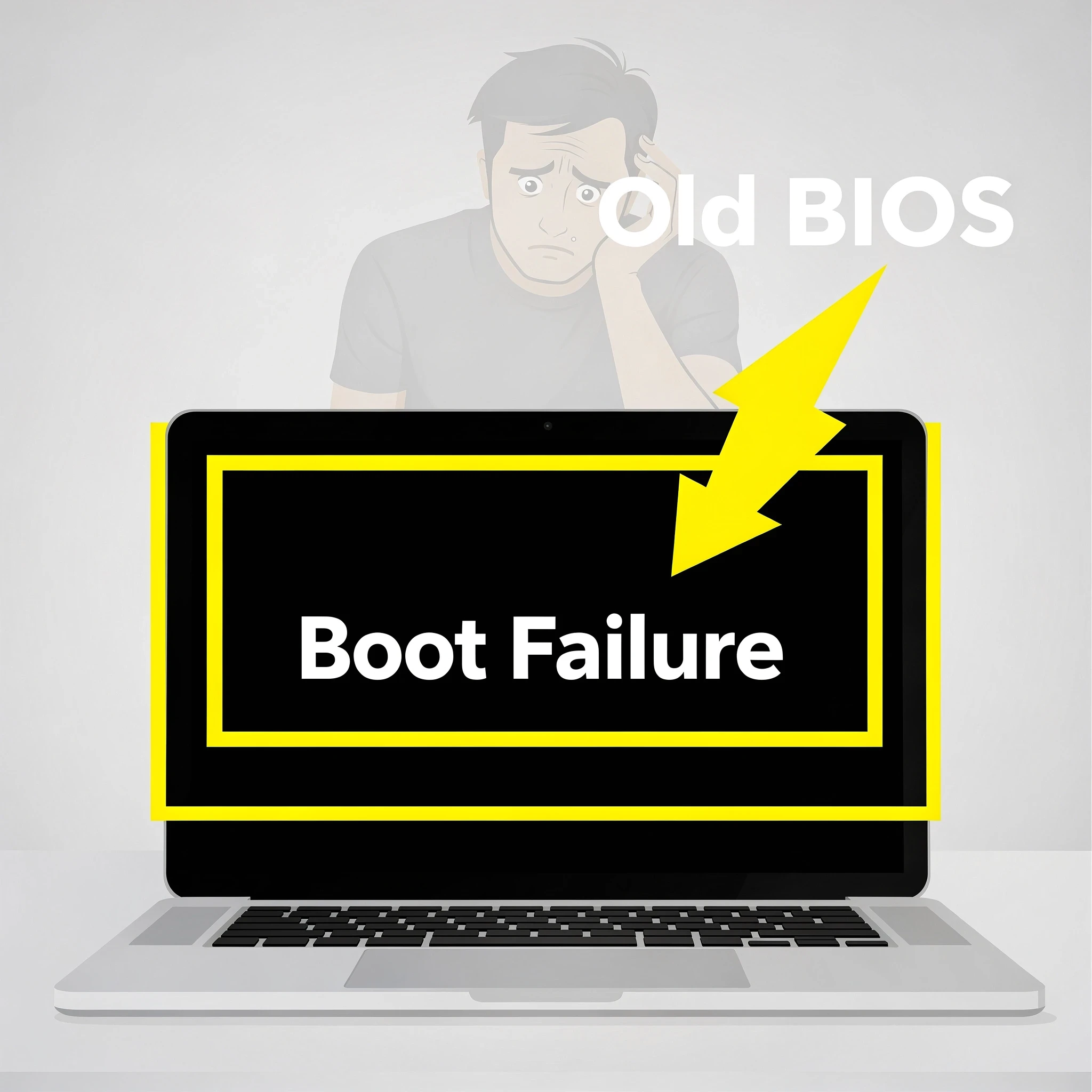 古いバイオスで動かなくなるパソコン